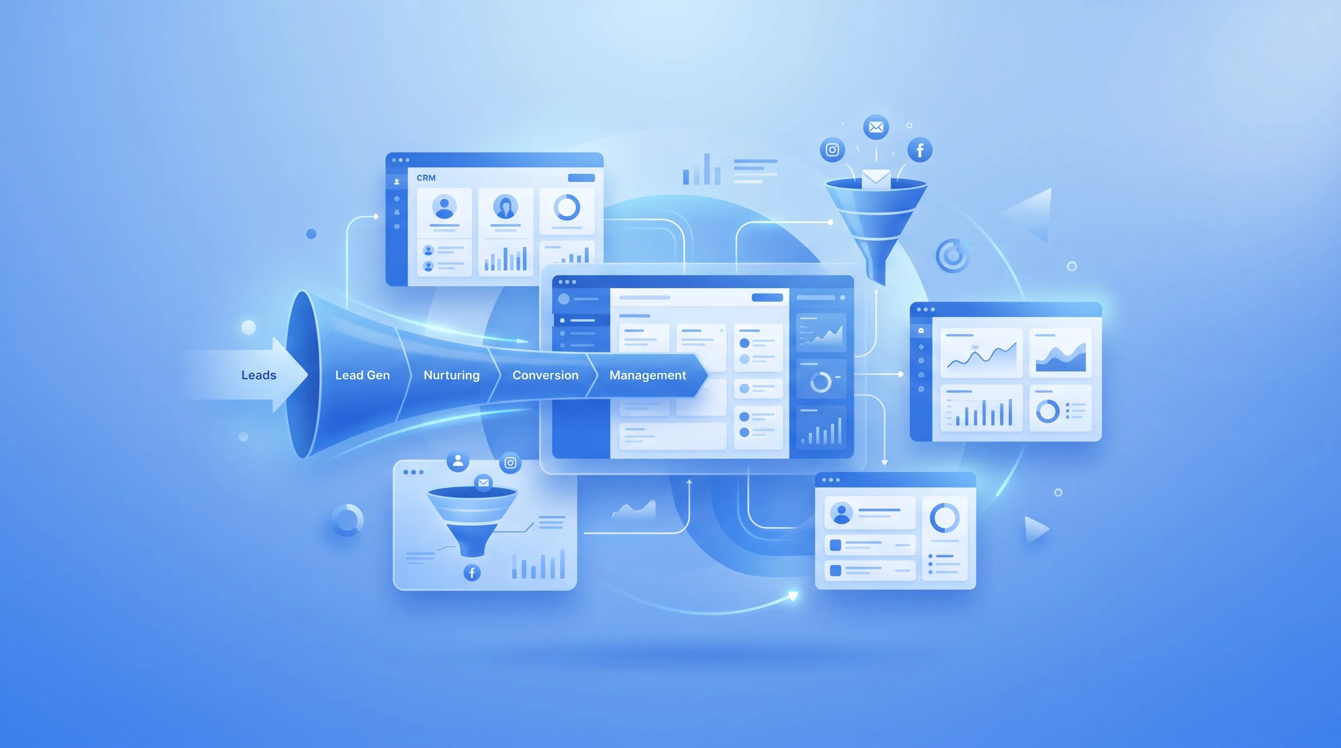 All-in-One Stack: Funnel, CRM, Automation und Reporting in einem Datenmodell