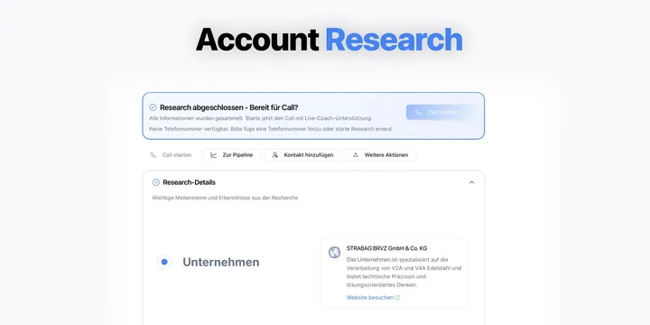 Account Research am Lead