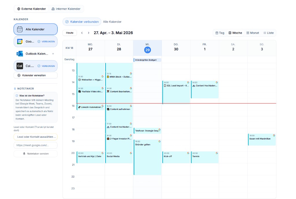 Kalender CRM Integration