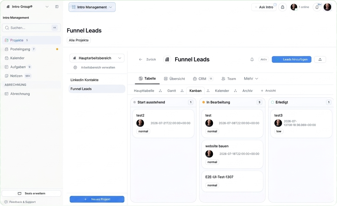 Ask Intro in Intro Management