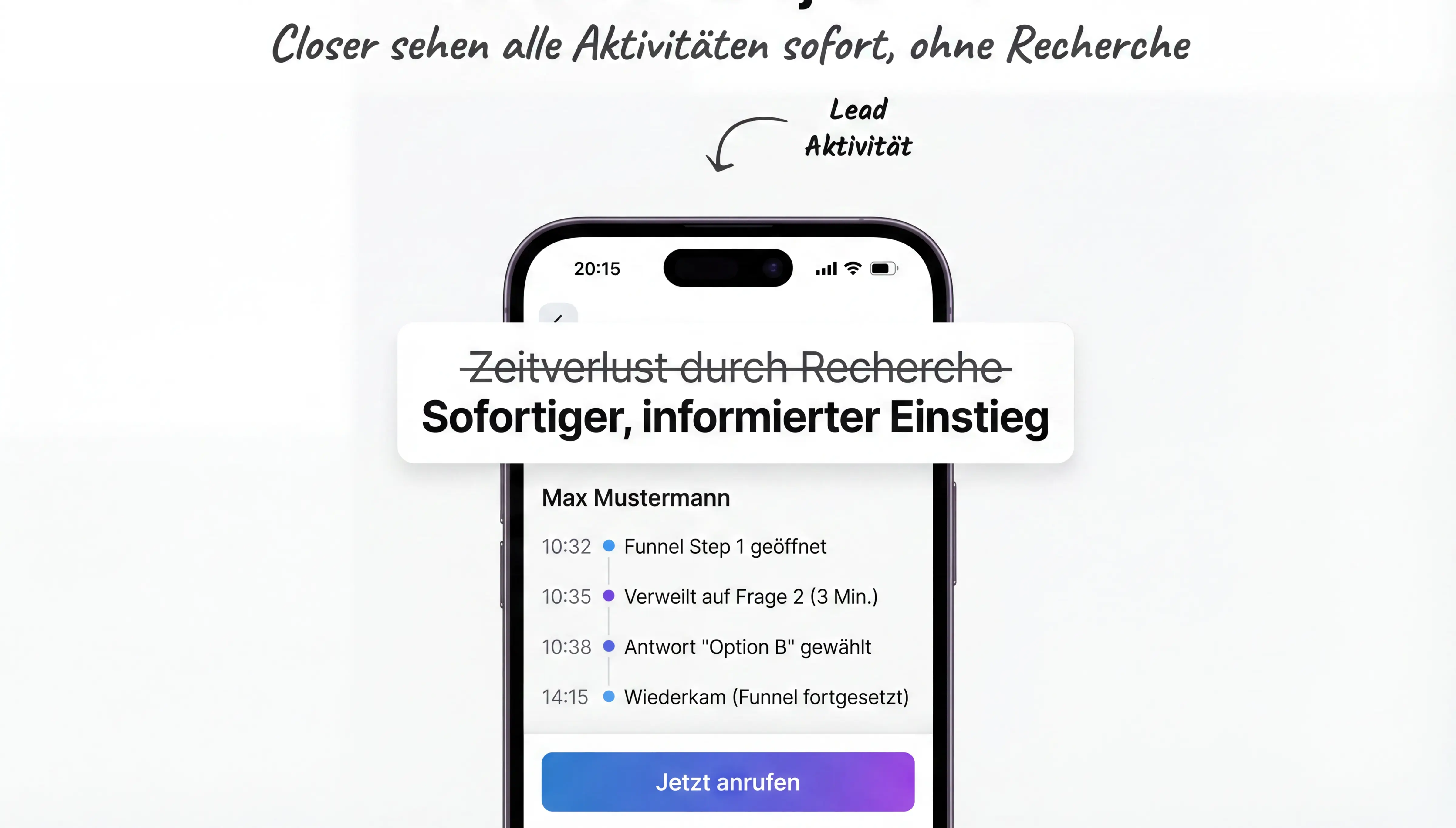 introscale tracking: Klicks, Verweildauer und Antworten als Aktivitäten am CRM-Lead